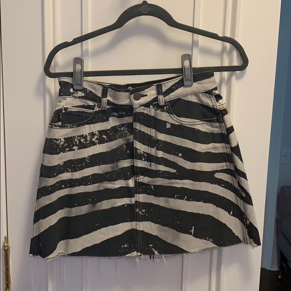 Marc Jacobs denim zebra print skirt